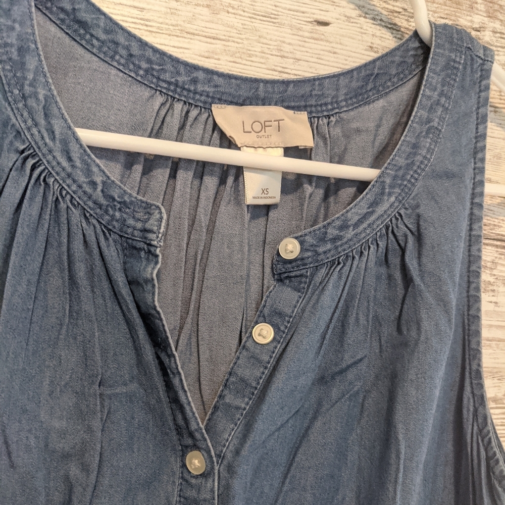 LOFT Denim XS Dress - Picture 2 of 3